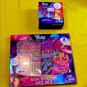 Trolls gem art set and 3 in 1 set bundle! (NEW)
